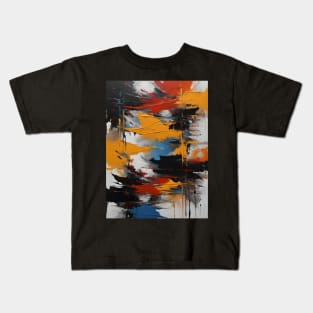 Autumn Leaves Abstract Action Kids T-Shirt